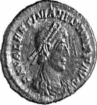 A coin with the image of the Valentinian II (c)1998 CGB numismatique, Paris