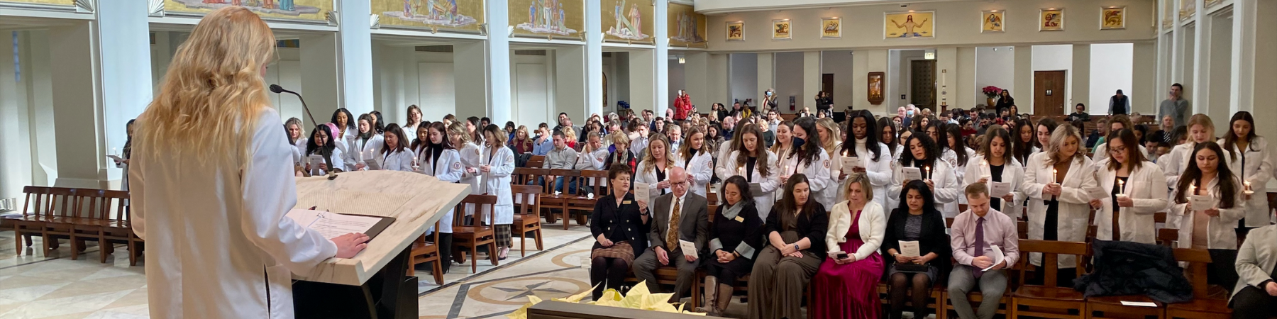 Nursing students at the Dedication to the Profession