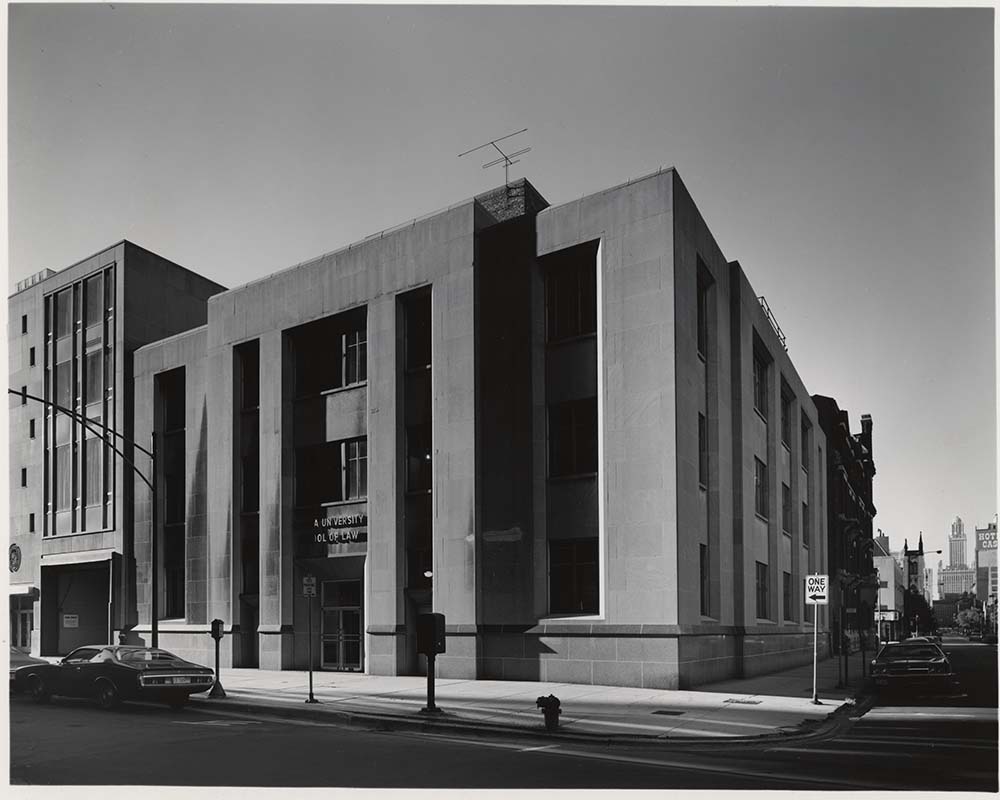 Exterior view of Siedenberg Hall on Water Tower Campus in the 1970s