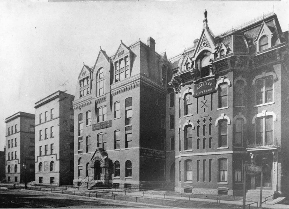 Original building of the Chicago College of Medicine and Surgery