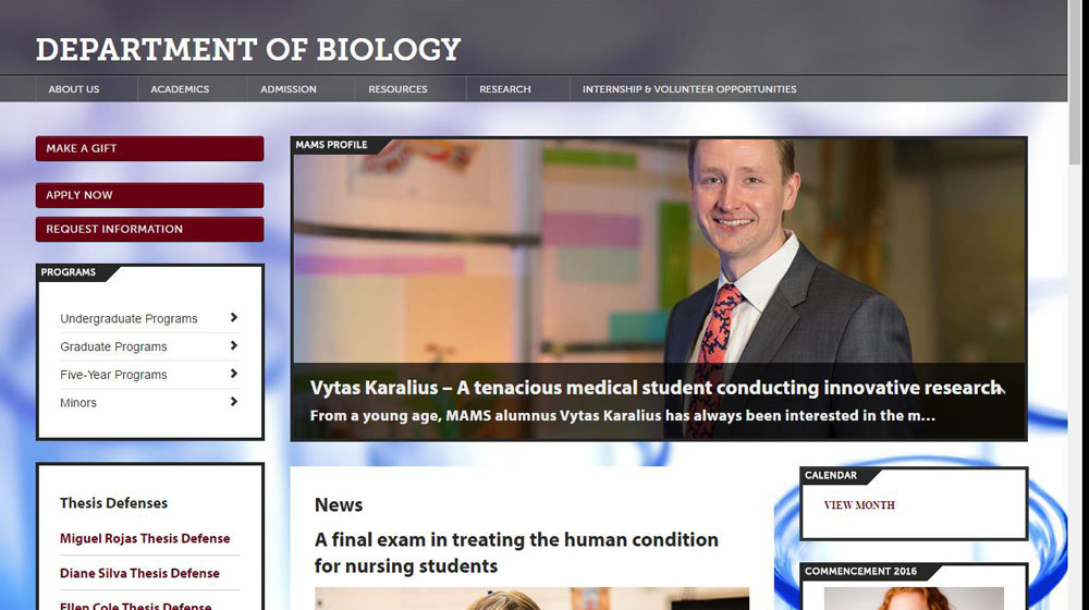 
New resources on the Biology website
