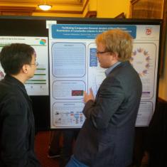 Bioinformatics major Larry Kalesinskas presents his research on the genomic variation amongst Lactobacillius crispatus genomes from the human bladder microbiome.