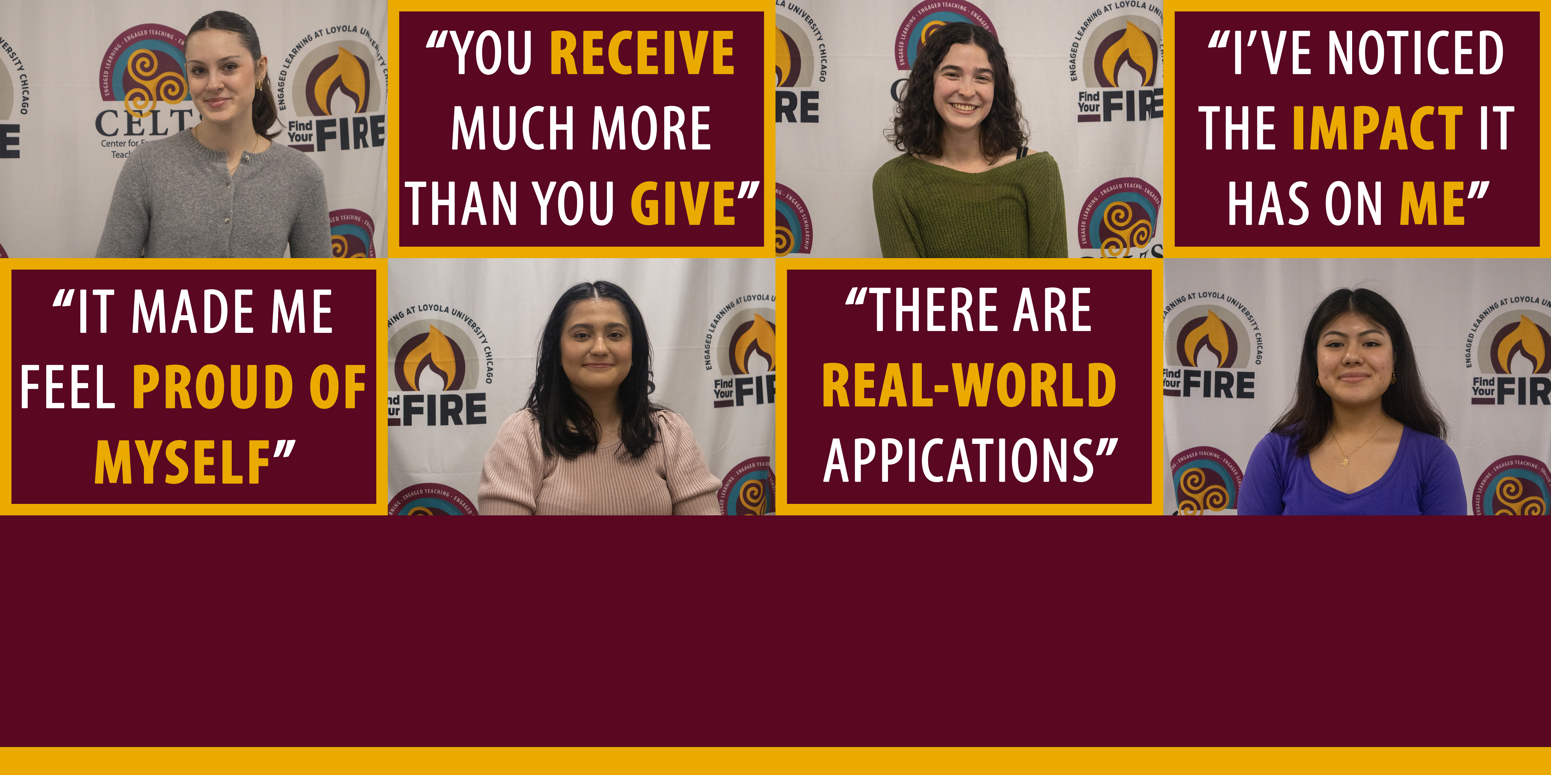 Collage of Loyola University Chicago students, faculty, and community partners e