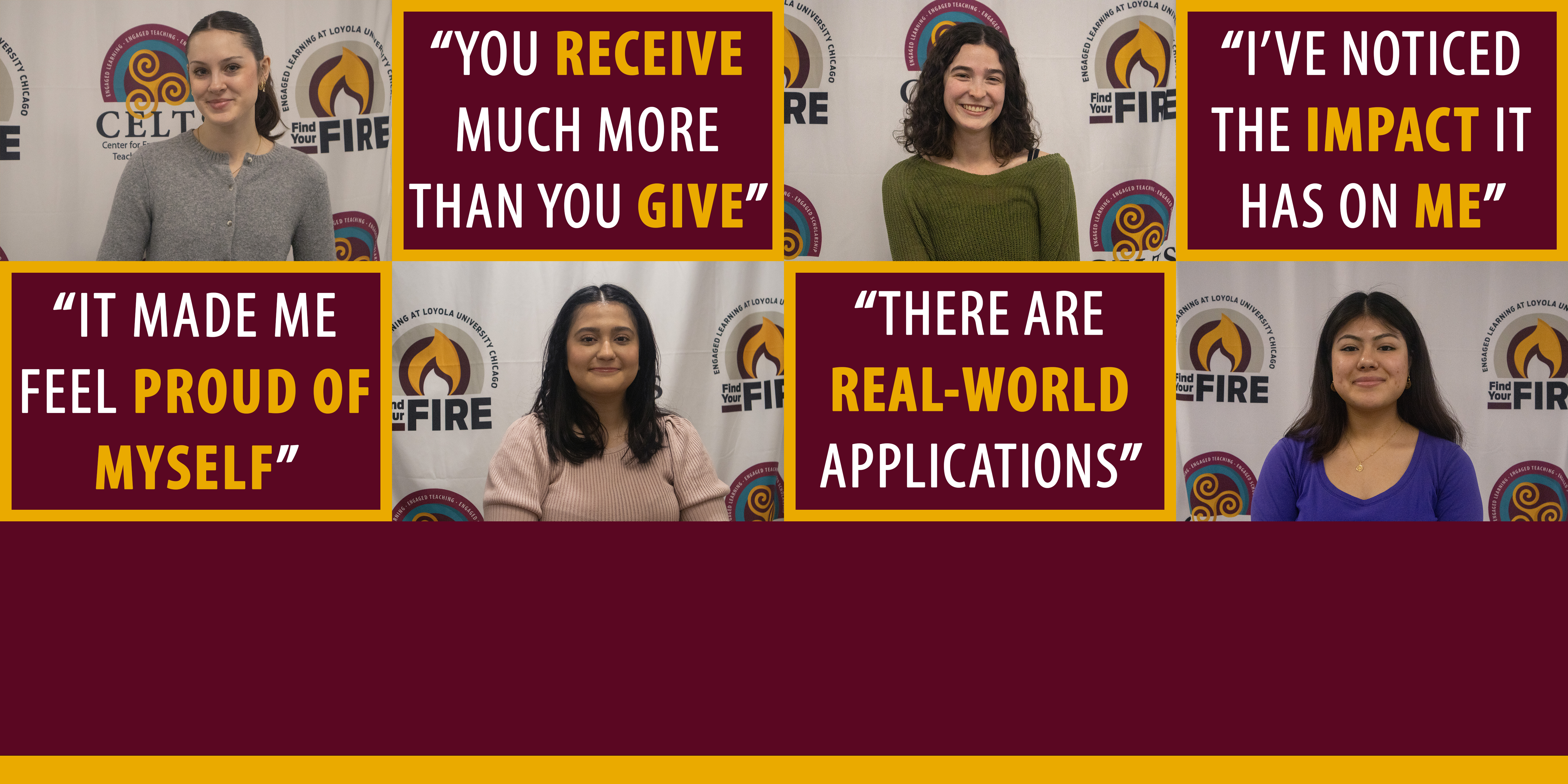 Collage of Loyola University Chicago students, faculty, and community partners e