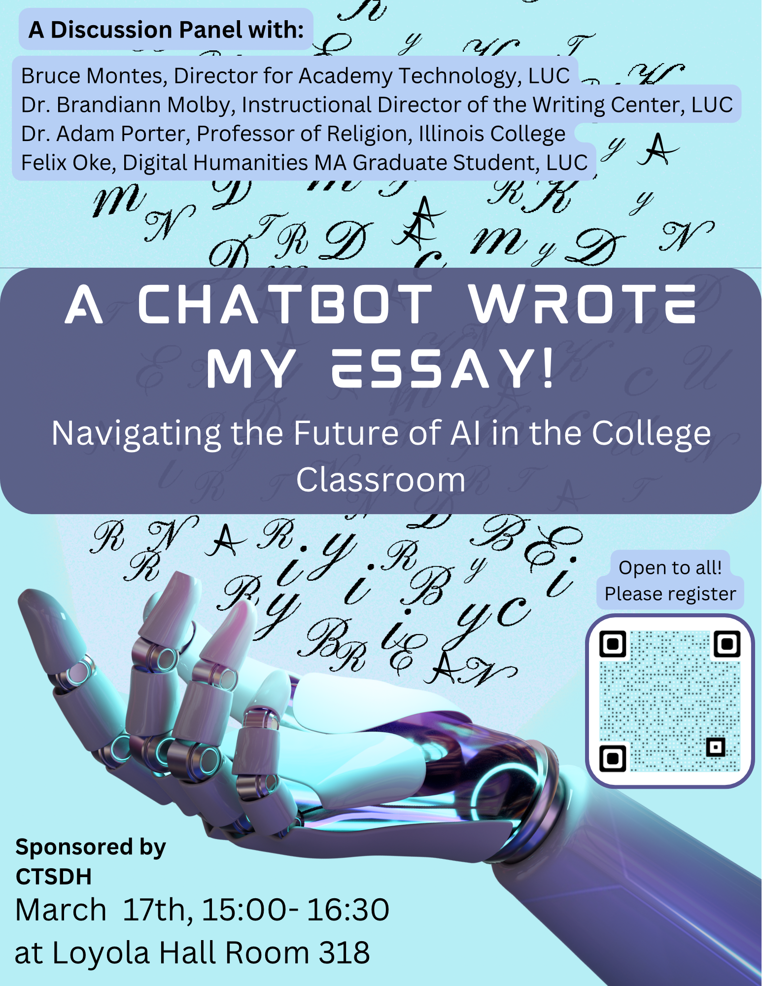 Poster of March, 2023: A Chatbot Wrote My Essay: Navigating the Future of AI in 