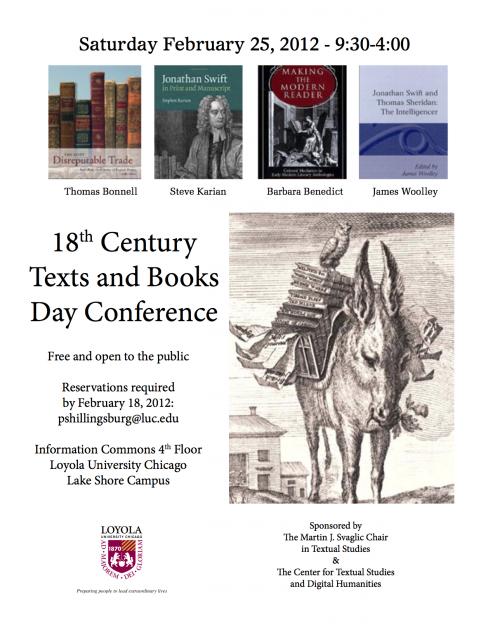 Poster of the 2012 18th Century Texts and Books Day Conference