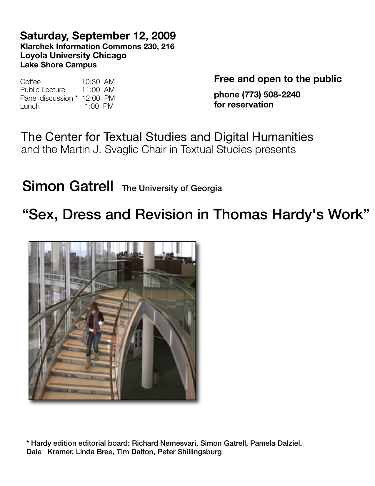 Sex, Dress and Revision in Thomas Hardy’s Work - Simon Gatrell (U Georgia) September 12, 2009
