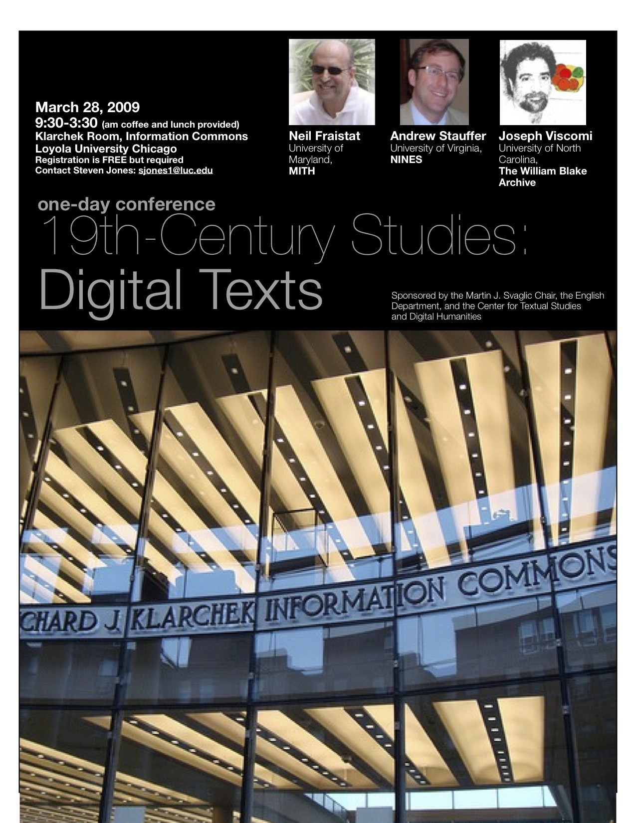 19th Century Studies Digital Texts - Neil Freistat (U Maryland), Andrew Stauffer (U Virginia), Joseph Visconi (U North Carolina, March 28, 2009
