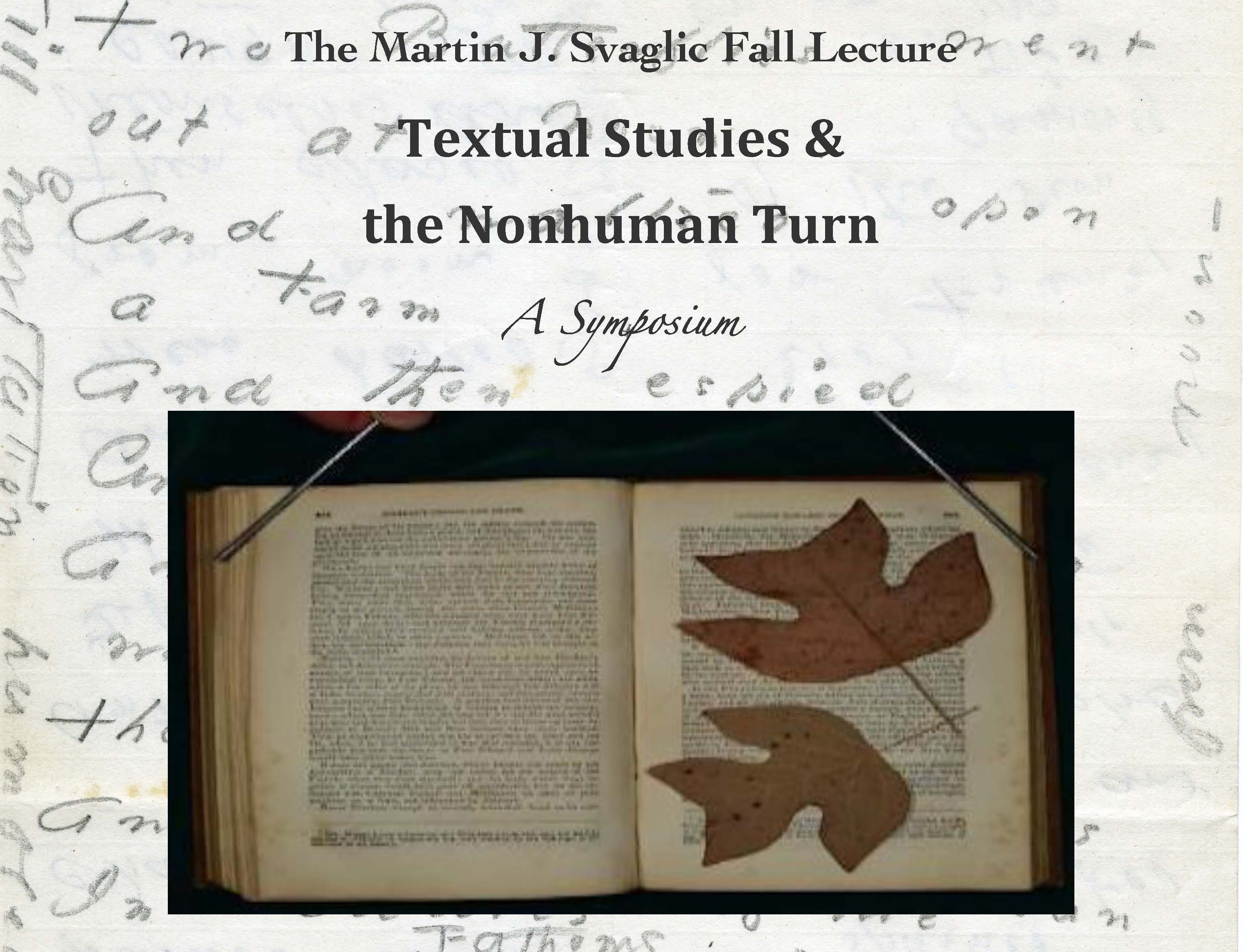 Textual Studies & the Nonhuman Turn: A Symposium 
 