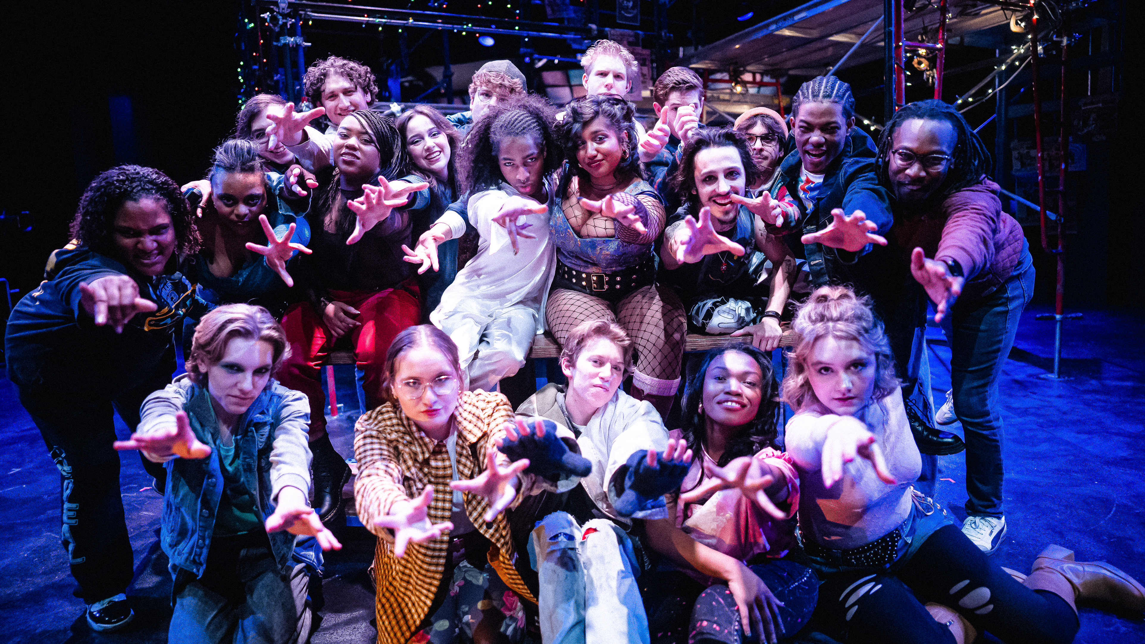 Loyola Theatre Students reaching out to the audience 