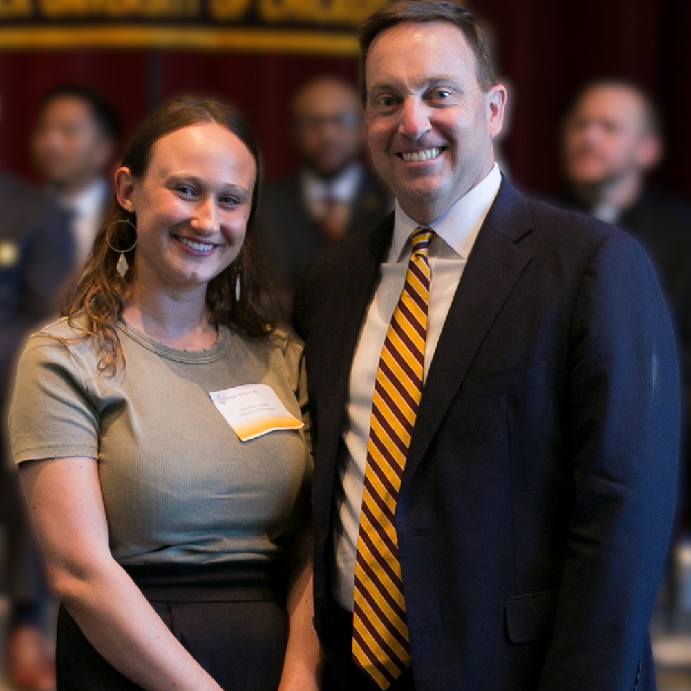 Loyola Chicago student Martyna Zebala is inducted into Alpha Sigma Nu.
