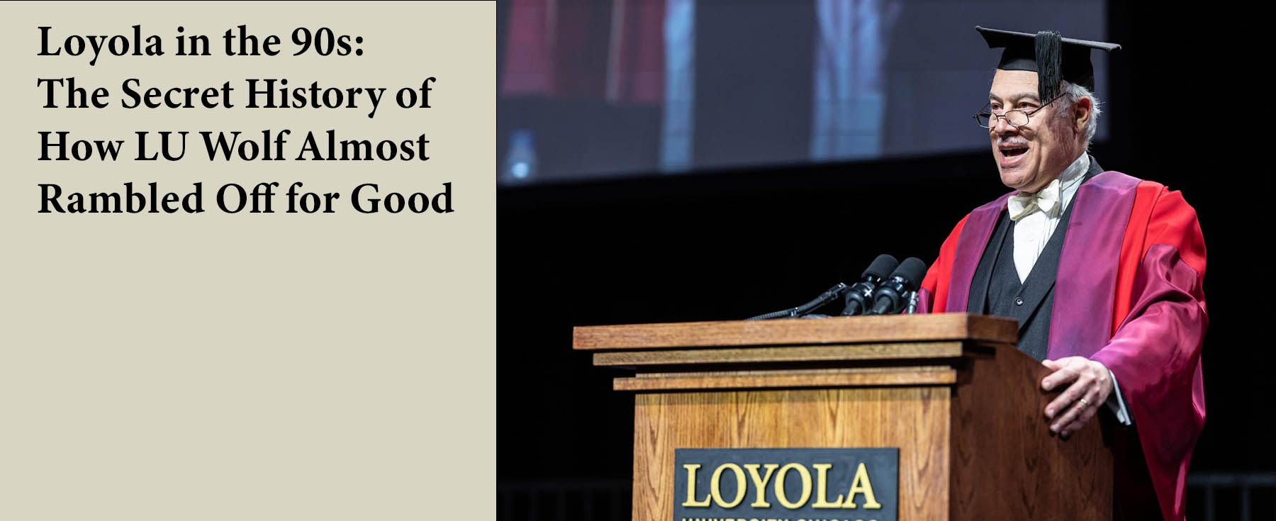 Professor Robert Bucholz at the podium