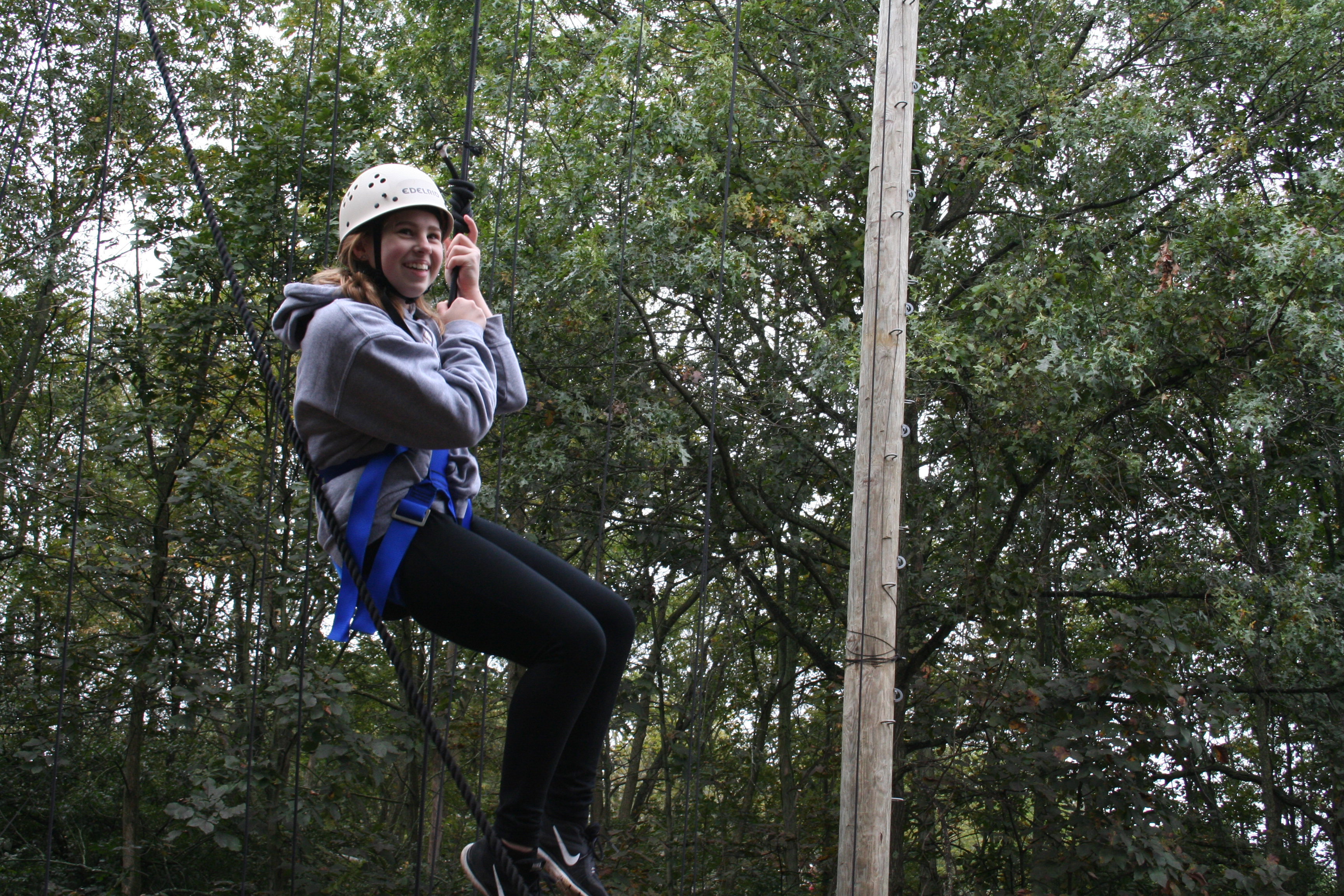 Alyson Reese Hangs Out On High Ropes Course