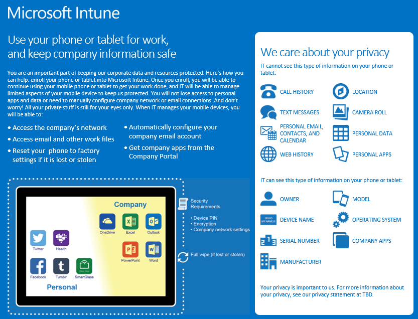 Microsoft Mobile Device Management Intune Enrollment Instructions Microsoft Mobile Device Management Intune Enrollment Instructions