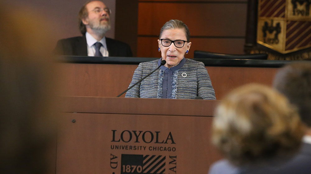 
		Justice Ginsburg to join Loyola in Rome