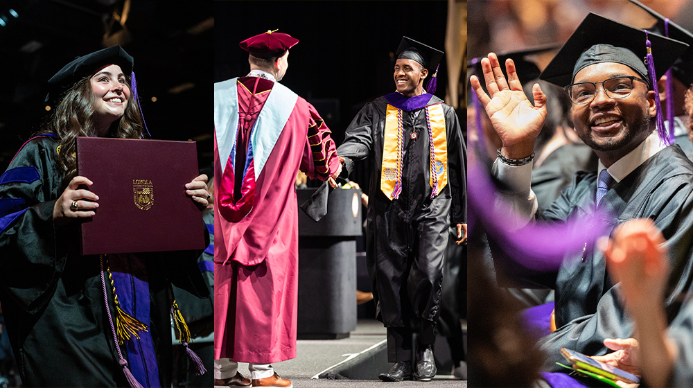 A collage of graduates at the 2026 Commencement