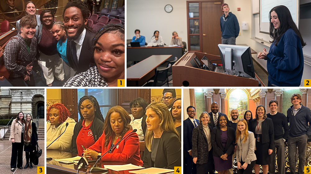 Collage of Education Law and Policy clinic students, professors, and clients