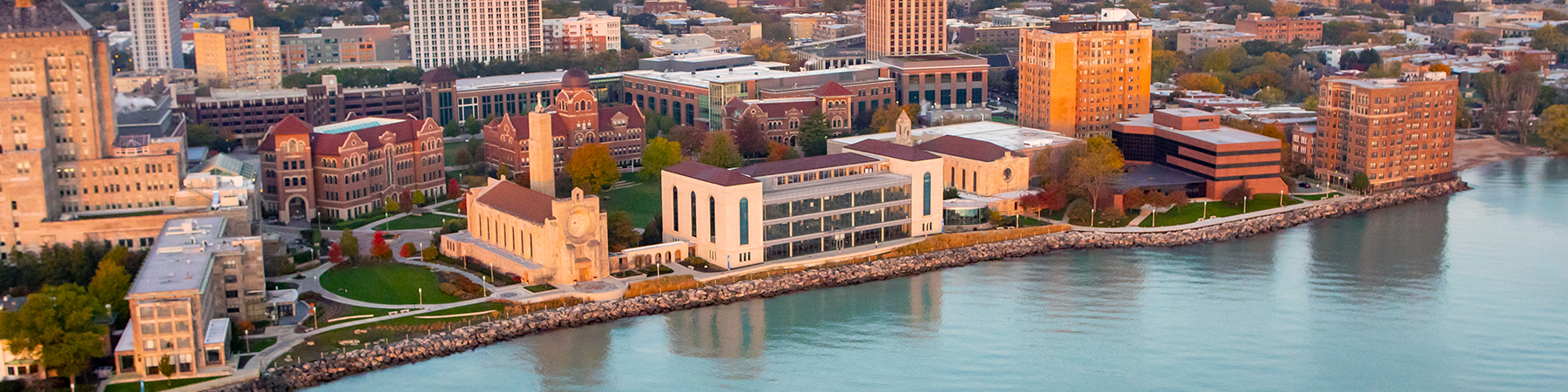 Aerial View of Loyola University Chicago's Lakeshore Campus