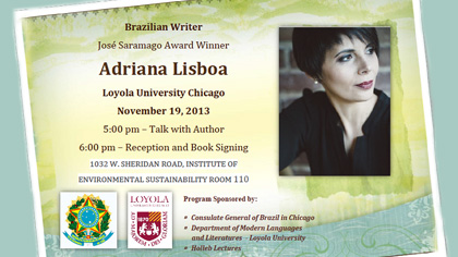 Talk with Brazilian Writer Adriana Lisboa: Video now available