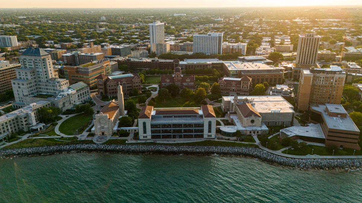Lakeshore campus aerial view
