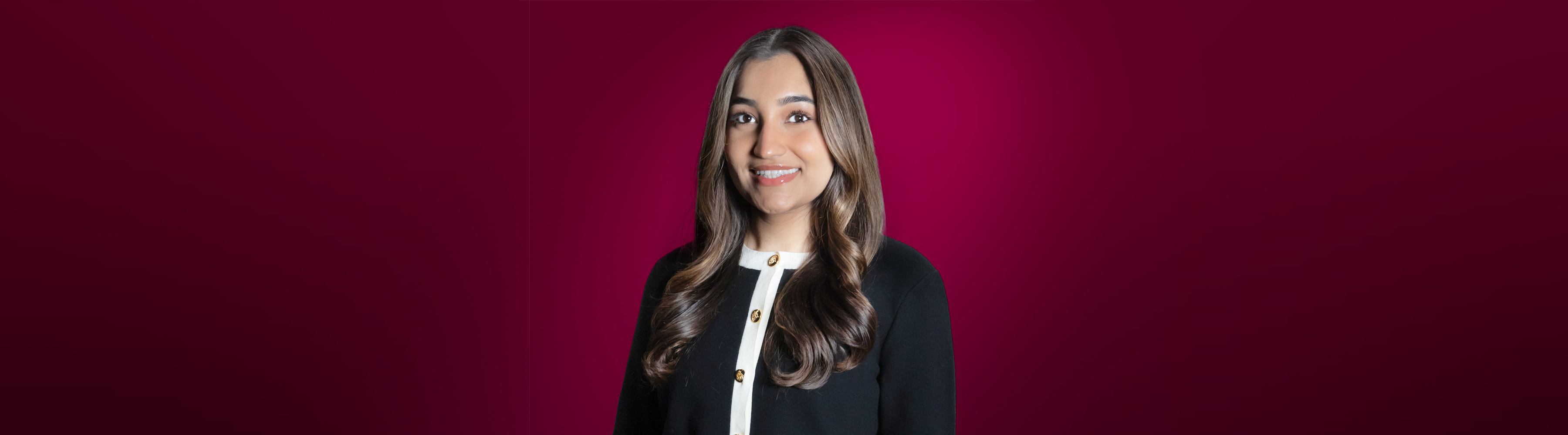 2025 Presidents Medallion winner Falak Choudry, Parkinson School of Health Sciences and Public Health.