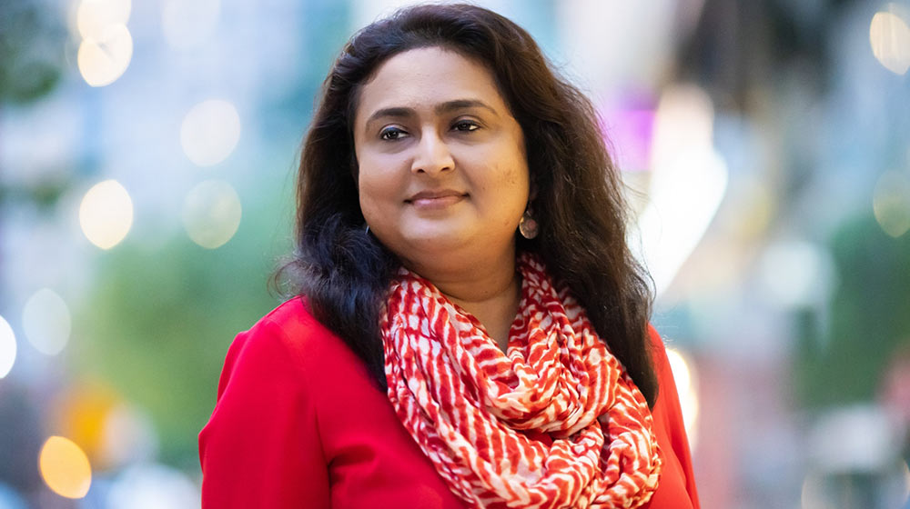 Prof. Swasti Gupta Mukherjee on a blurred background Prof. Swasti Gupta Mukherjee on a blurred background