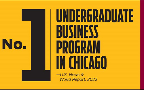 Text: No. 1 Undergrad Business Program in Chicago