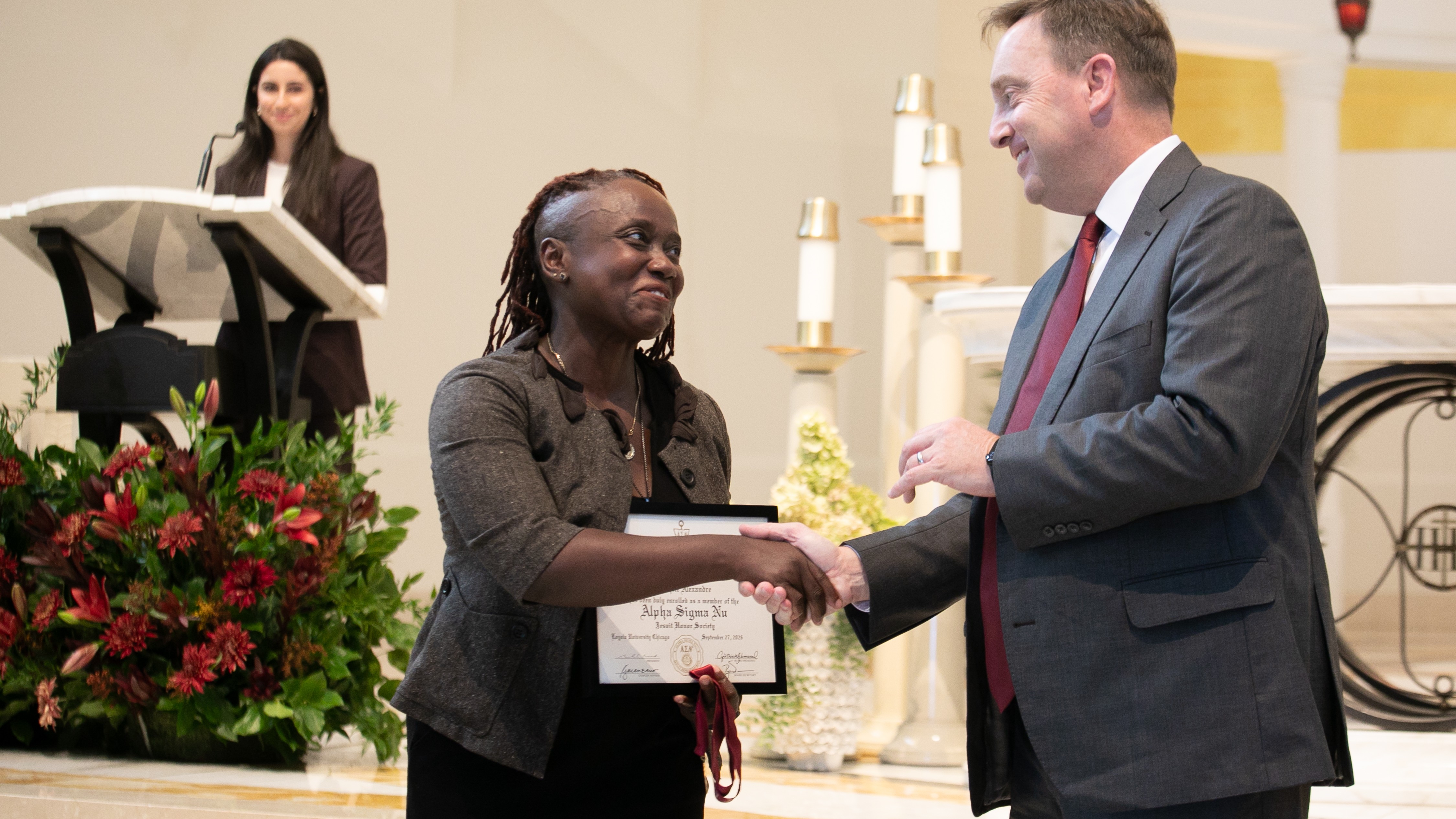 Group of student inductees at ASN Induction Ceremony