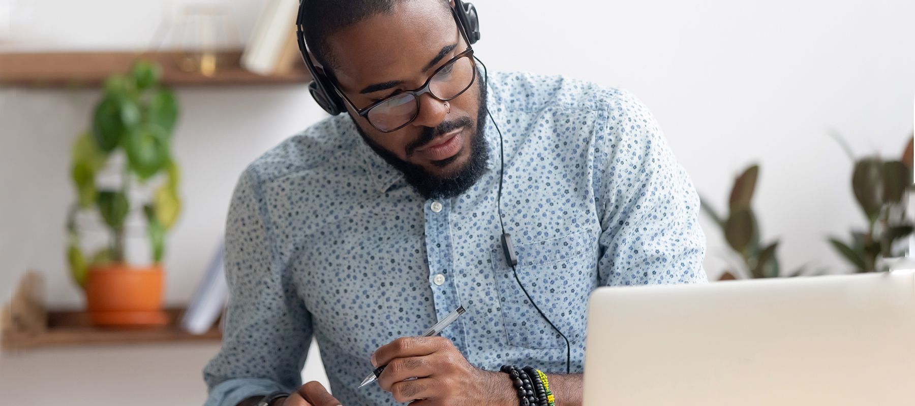 man taking online classes man taking online classes
