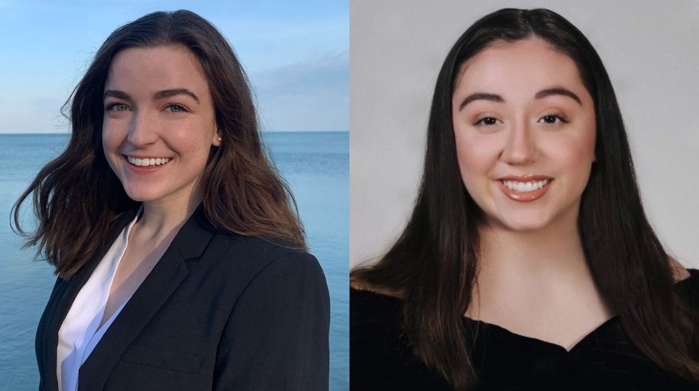 Sarah Strom (left) and Natalie Contreras (right) will present their research at the American Public Health Association's 2021 annual meeting.