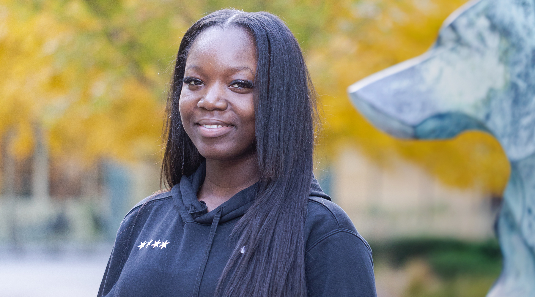 Kiyara Dahane, recipient of the Sister Jean Dolores Schmidt, BVM Scholarship