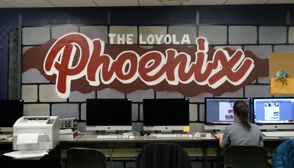 The Loyola Phoenix headquarters in the School of Communication building at Water Tower Campus. 