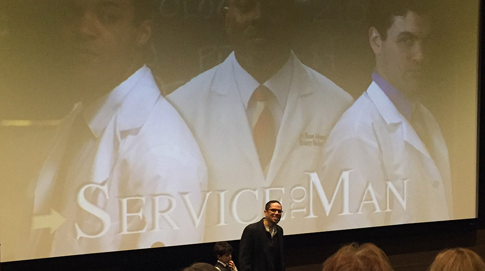 Aaron Greer has previously screened “Service to Man” for private audiences at Loyola and public audiences elsewhere, but Thursday marked the first public screening in Chicago.