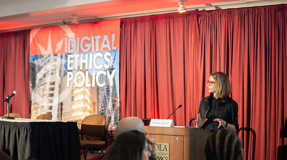 Catherine D’Ignazio was the keynote speaker at the 8th Digital Ethics Symposium. She discussed two projects she’s involved in that intersect data and feminism