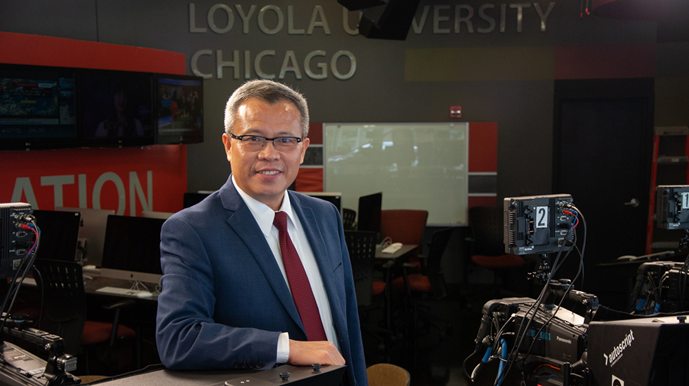 Dr. Hong Cheng in the Convergence Studio