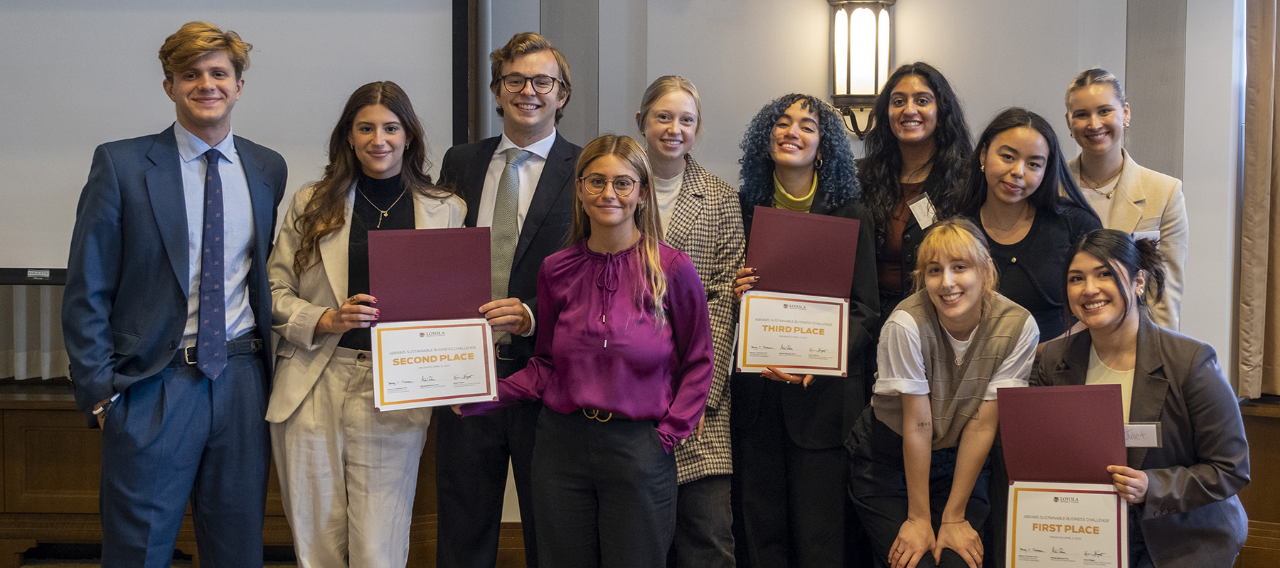 group photo of all Abrams challenge winning teams