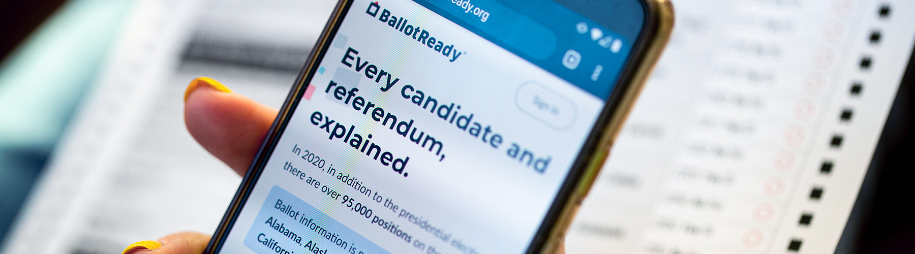 BallotReady, created by Loyola University Chicago alumnus Sebastian Ellefson, is a website that provides personalized ballots and nonpartisan information to voters in all 50 states.