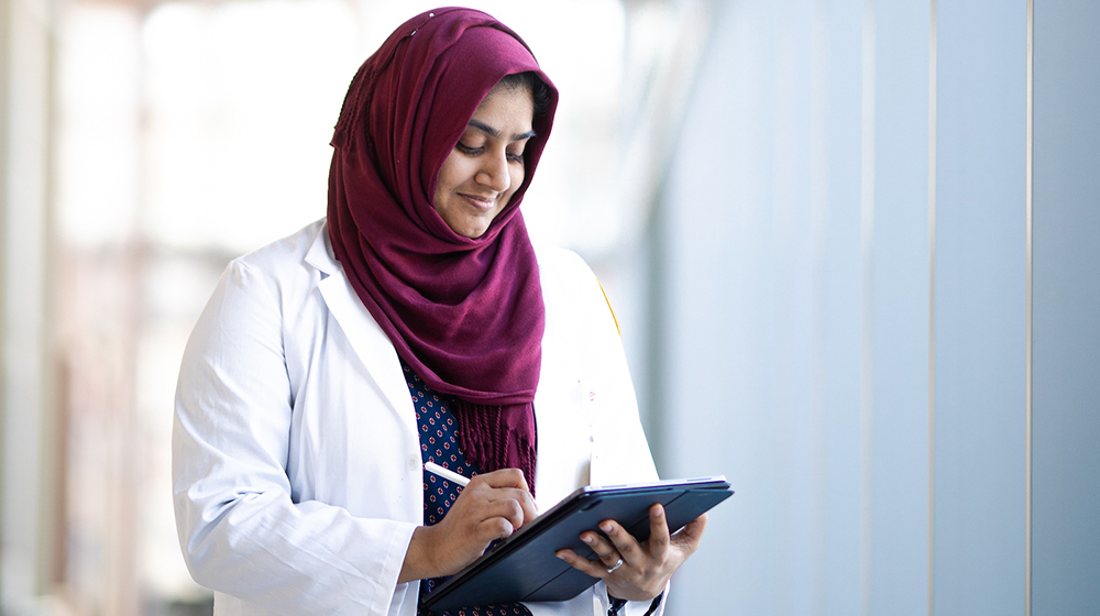 Sumbul Siddiqi found that her DACA status was a potential obstacle to entering medical school, but at Loyola's Stritch School of Medicine, she's found a welcoming, nurturing environment to study medicine. (Photo: Lukas Keapproth)