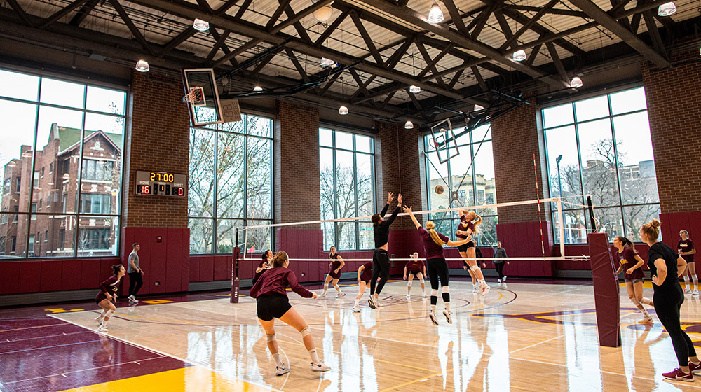 Loyola University Chicago's women's volleyball team got ready for action this season in the new Alfie Norville Practice Facility, which opened in August.