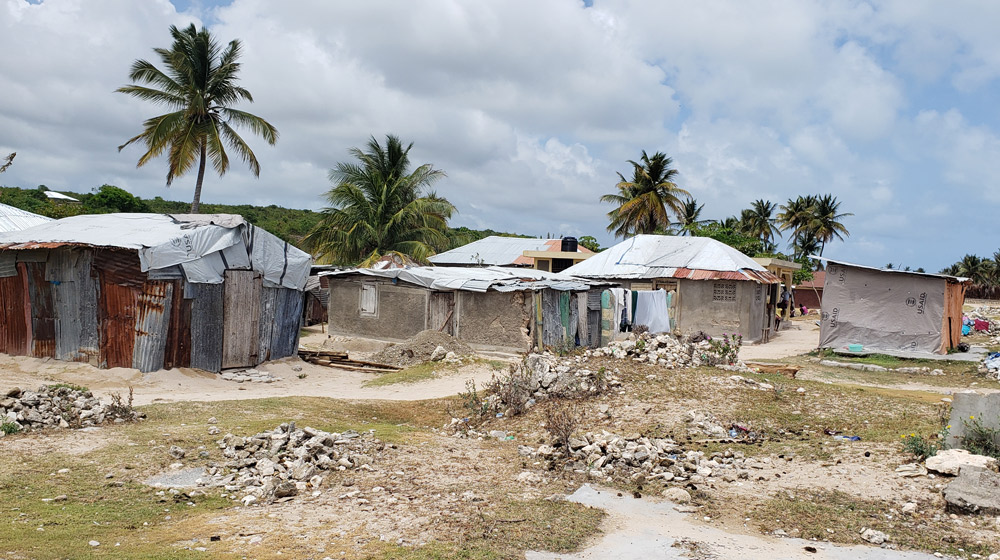 Homes in the Port-Salut region of southern Haiti, one of the localities most affected by Hurricane Matthew that left tremendous damage on the island in 2016. (Photo: Stéphanie Jean-Baptiste)
